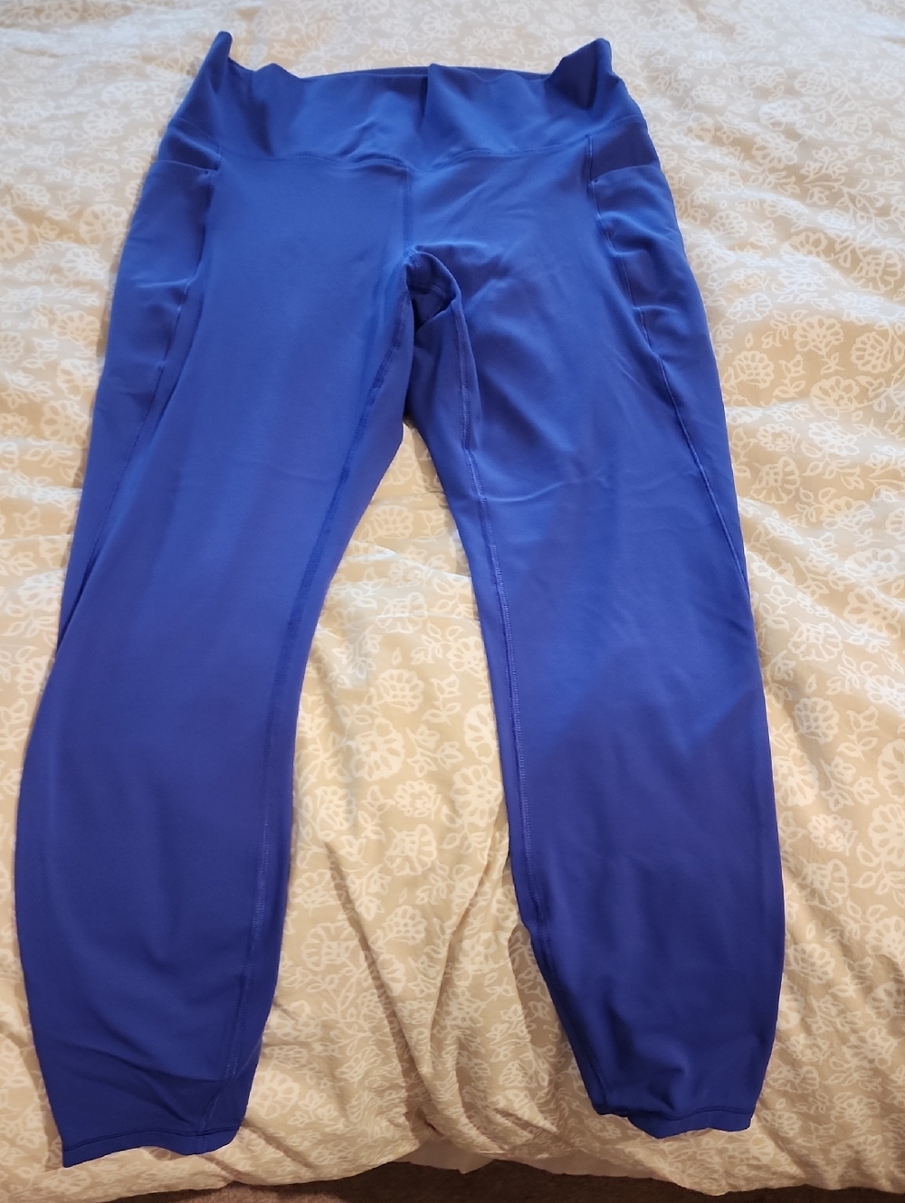 High-Waist Athletic Leggings - Royal Blue